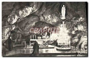 Modern Postcard Lourdes Grotto Miraculous Night