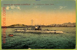 af7968 - SPAIN - VINTAGE POSTCARD - SUBMARINE Isaak Peral Navi RR!-