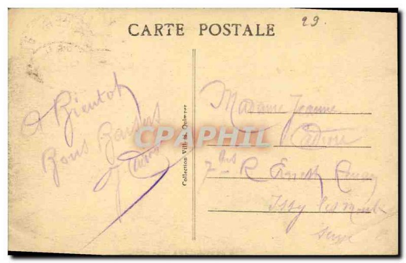 Old Postcard Beg Meil ​​Vue Generale La Pointe Yacht