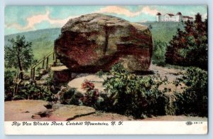 Catskill Mountains New York Postcard Rip Van Winkle Rock c1910 Vintage Antique