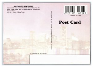 Postcard MD Baltimore Maryland Continental Night Panoramic View Card 