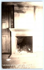 RPPC FORT ROSS, California CA ~ Fireplace RUSSIAN BARRACKS 1930s Rhea Postcard