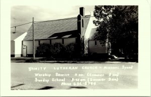 RPPC Trinity Lutheran Church Missouri Synod Real Photo Postcard