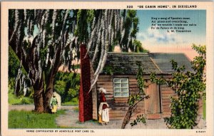 De Cabin Home, Dixieland Asheville North Carolina Thornton Vintage Postcard KJ13