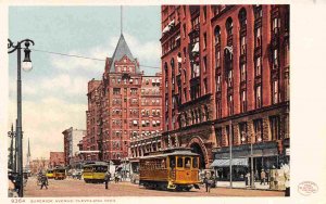 Superior Avenue Streetcars Cleveland Ohio 1907c postcard