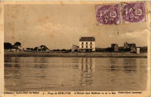 CPA AK Plage de KERLIVEN Hotel des Sables vu de la Mer (864308)