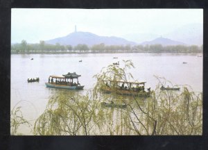 KUNMING LAKE CHINA FISHING TOURIST BOATS CHINESE POSTCARD