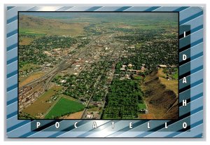 Pocatello Idaho Postcard Continental Aerial View
