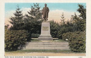 HANNIBAL, Missouri, 1930-1940s; Mark Twain Monument, Riverview Park