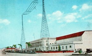 C. 1910 Warner Bros Studio Station KFWB Hollywood, CA Postcard F58