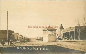 NE, Cedar Rapids, Nebraska, Main Street, RPPC