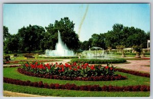 Garfield Park Indianapolis Indiana IN UNP Chrome Postcard K6