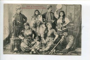 424310 Turkey Constantinople native dancers rich costumes Vintage postcard