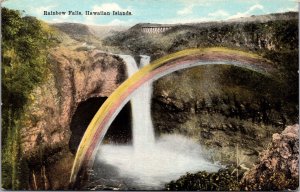 Postcard Rainbow Falls in Hilo, Hawaii, Big Island Hawaiian Island