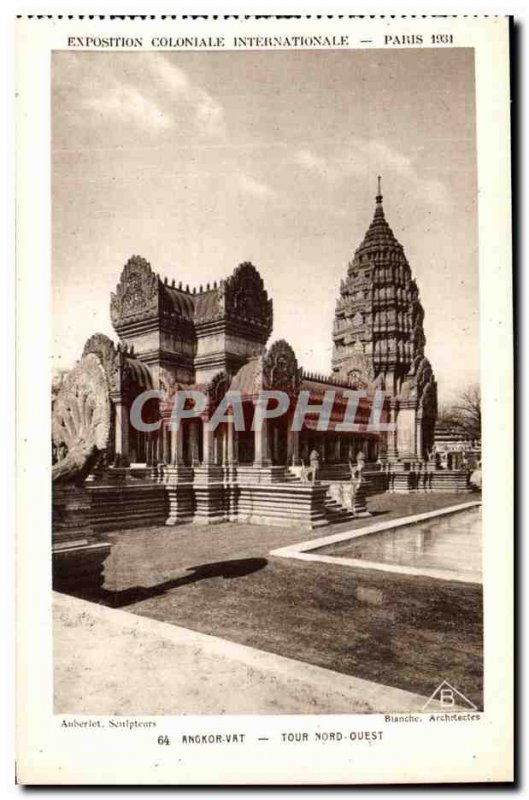 Old Postcard Paris International Colonial Exposition Paris 1931 Temple D Angk...