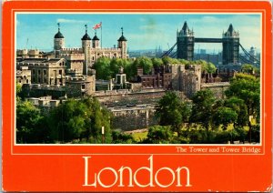 England London The Tower and Tower Bridge 1985