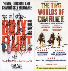 Billy Elliott The Two Worlds Of Charlie 2x Hand Signed Theatre Flyer s