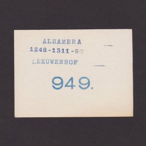 Vintage old photo, Alhambra, Spain, Mosque, Architrcture