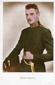 Gilbert Roland Film Actor Hand Coloured Tinted Real Photo Postcard