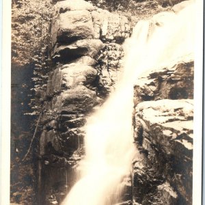 c1900s Hart's Location, NH Early RPPC Cascade Flume Stream Real Photo PC A124