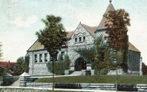 Vintage Postcard 1907 Public Library Building Jamestown New York S.H. Knox & Co.