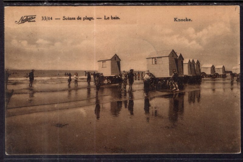 Scenes de plage,Le Bain,Knocke,Belgium BIN