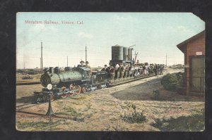 VENICE CALIFORNIA MINIATURE RAILROAD DEPOT TRAIN STATION VINTAGE POSTCARD