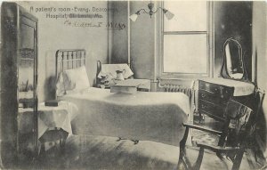 c1910 Postcard; Patient's Room, Evangelical Deaconess Hospital, St. Louis MO