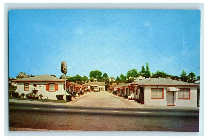 Vintage Miland Manor Apartments Santa Cruz, CA Postcard F84 