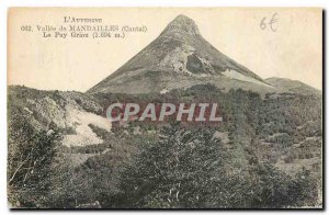 Old Postcard Auvergne Cantal Mandailles Vallee Le Puy Griou