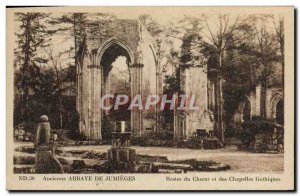 Old Postcard Former Abbey of Jumieges Remains of the steeple and Gothic chapels