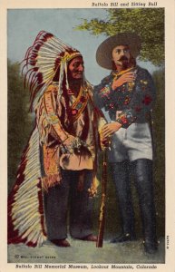 J80/ Lookout Mountain Colorado Postcard c1940s Sitting Bill Buffalo Bill 292