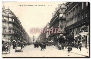 Old Postcard Paris Avenue L & # 39Opera