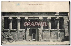 Postcard Ancient Egypt Egypt Temple of Edfu interior