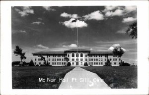 Fort Sill OK McNair Hall Army Field Artillery School Real Photo RPPC Vintage PC