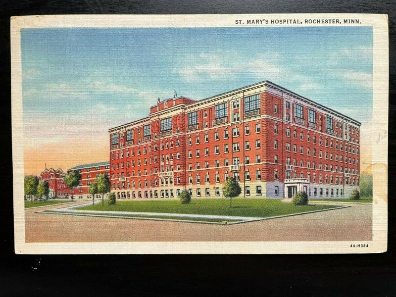 Vintage Postcard 1936 St. Mary's Hospital Rochester Minnesota