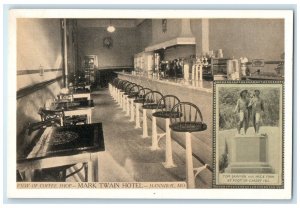 c1940's Mark Twain Hotel View Of Coffee Shop Scene Hannibal Missouri MO Postcard