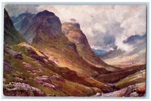 c1910 Argyllshire Glencoe Scotland Oilette Tuck Art Unposted Antique Postcard 