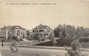 G52/ Lewiston Montana Postcard 1914 Beautiful Residence Street Homes