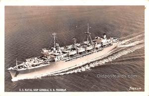 US Naval Ship General HB Freeman Military Battleship Unused 