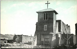 View of San Miguel Church, Santa Fe NM Vintage Postcard O43