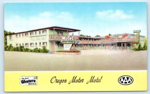THE DALLES, OR  ~  OREGON MOTOR MOTEL c1950s  Wasco County Roadside Postcard