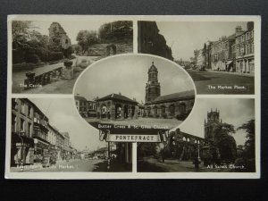 Yorkshire PONTEFRACT 5 Image Multiview - Old RP Postcard by J. Salmon