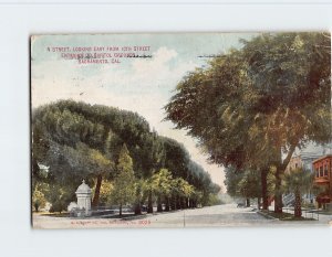 Postcard N. Street, Entrance To Capitol Grounds, Sacramento, California