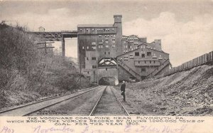 Plymouth Pennsylvania Woodward Coal Mine Vintage Postcard AA75645