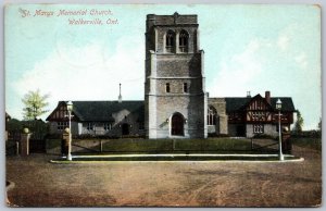 Postcard Walkerville Ontario c1916 St. Marys Memorial Church Essex County