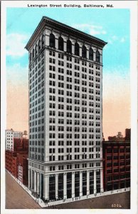 Lexington Street Building Baltimore Maryland Vintage Postcard C202