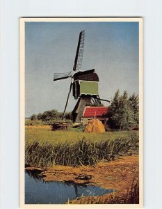 Postcard Mill on the Vlist, Netherlands