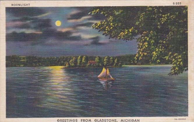 Michigan Greetings From Gladstone Curteich