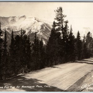 c1950s Summit Berthoud Pass, CO RPPC Highway Sanborn B-1049 Real Photo Colo A199